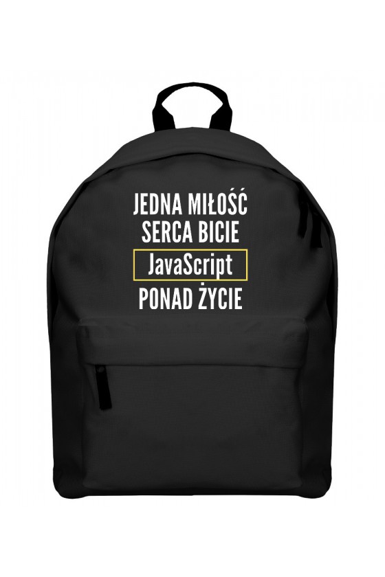 Plecak Jedna miłość, serca bicie, JavaScript ponad życie