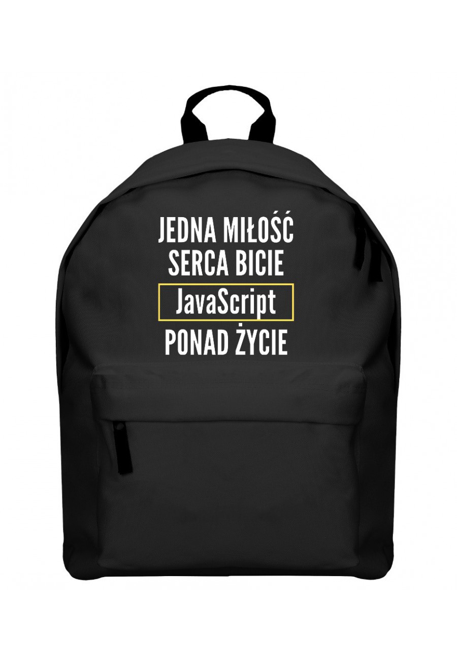 Plecak Jedna miłość, serca bicie, JavaScript ponad życie