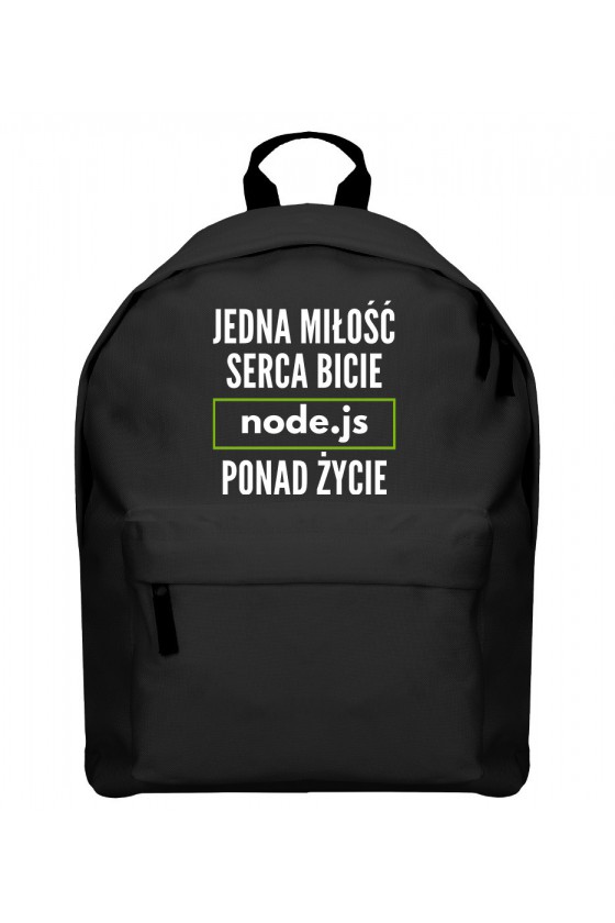 Plecak Jedna miłość, serca bicie, node.js ponad życie