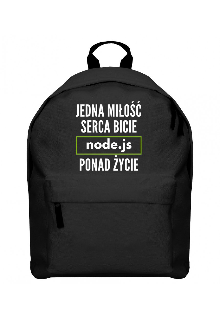 Plecak Jedna miłość, serca bicie, node.js ponad życie