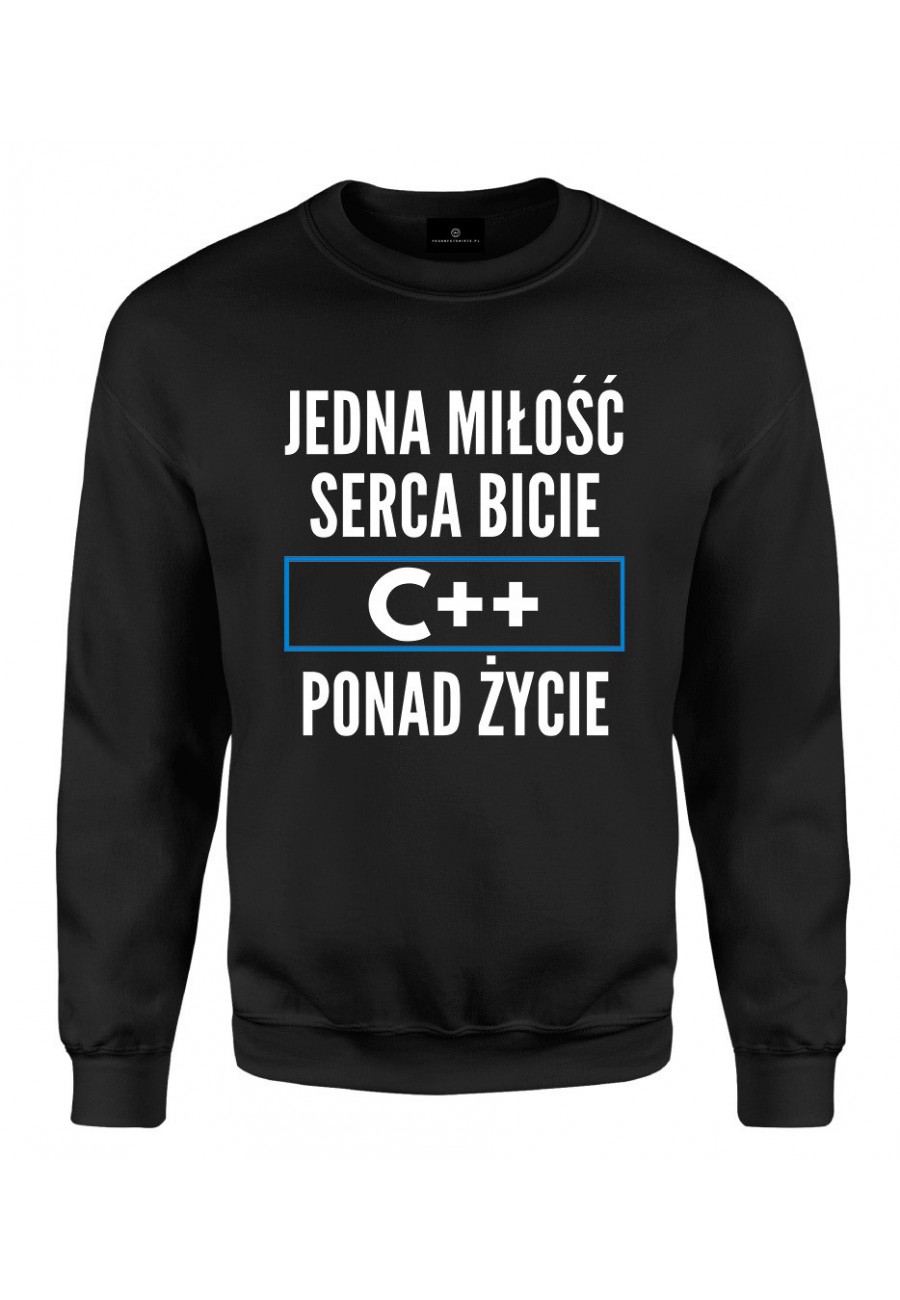 Bluza klasyczna Jedna miłość, serca bicie, C++ ponad życie