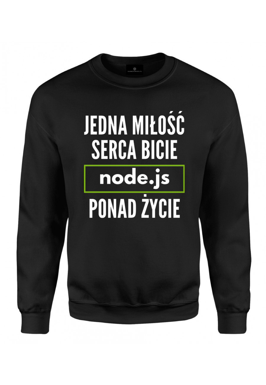 Bluza klasyczna Jedna miłość, serca bicie, node.js ponad życie