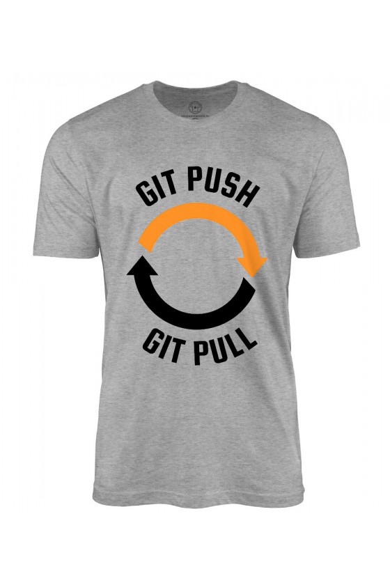 Koszulka męska Git push git pull