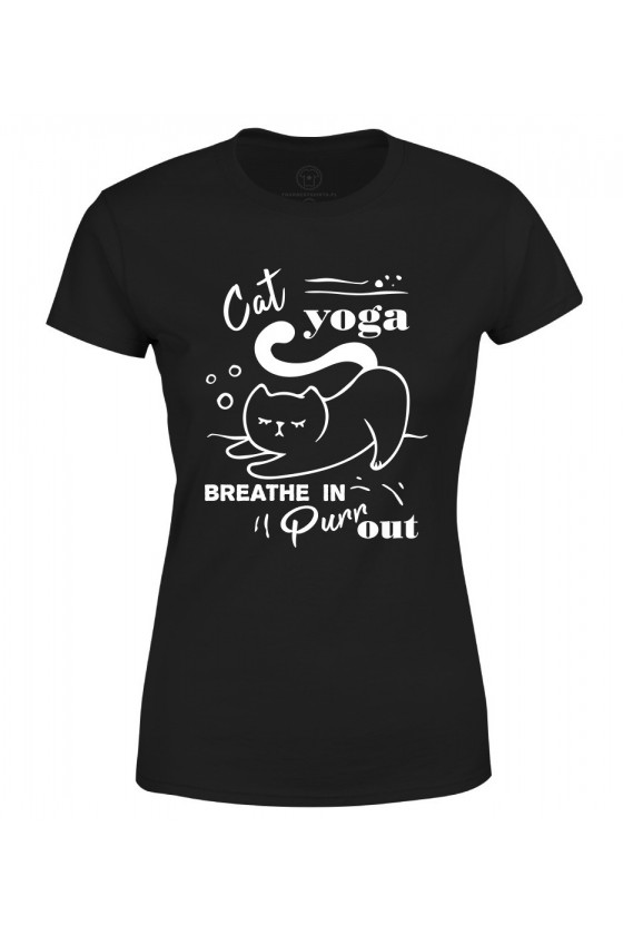 Koszulka damska Cat Yoga