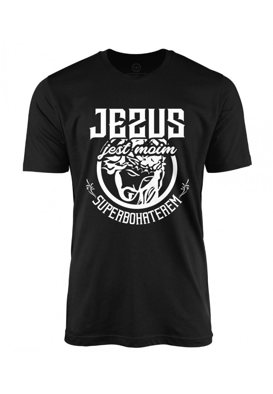 Koszulka męska Jezus jest moim superbohaterem