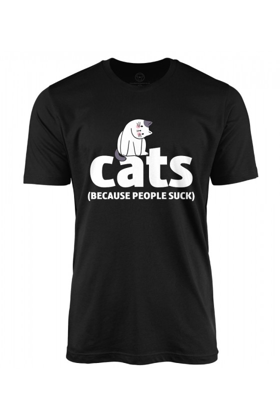 Koszulka męska Cats because people s*ck