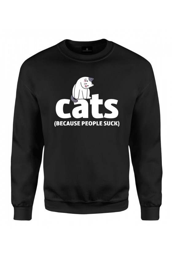 Bluza klasyczna Cats because people s*ck