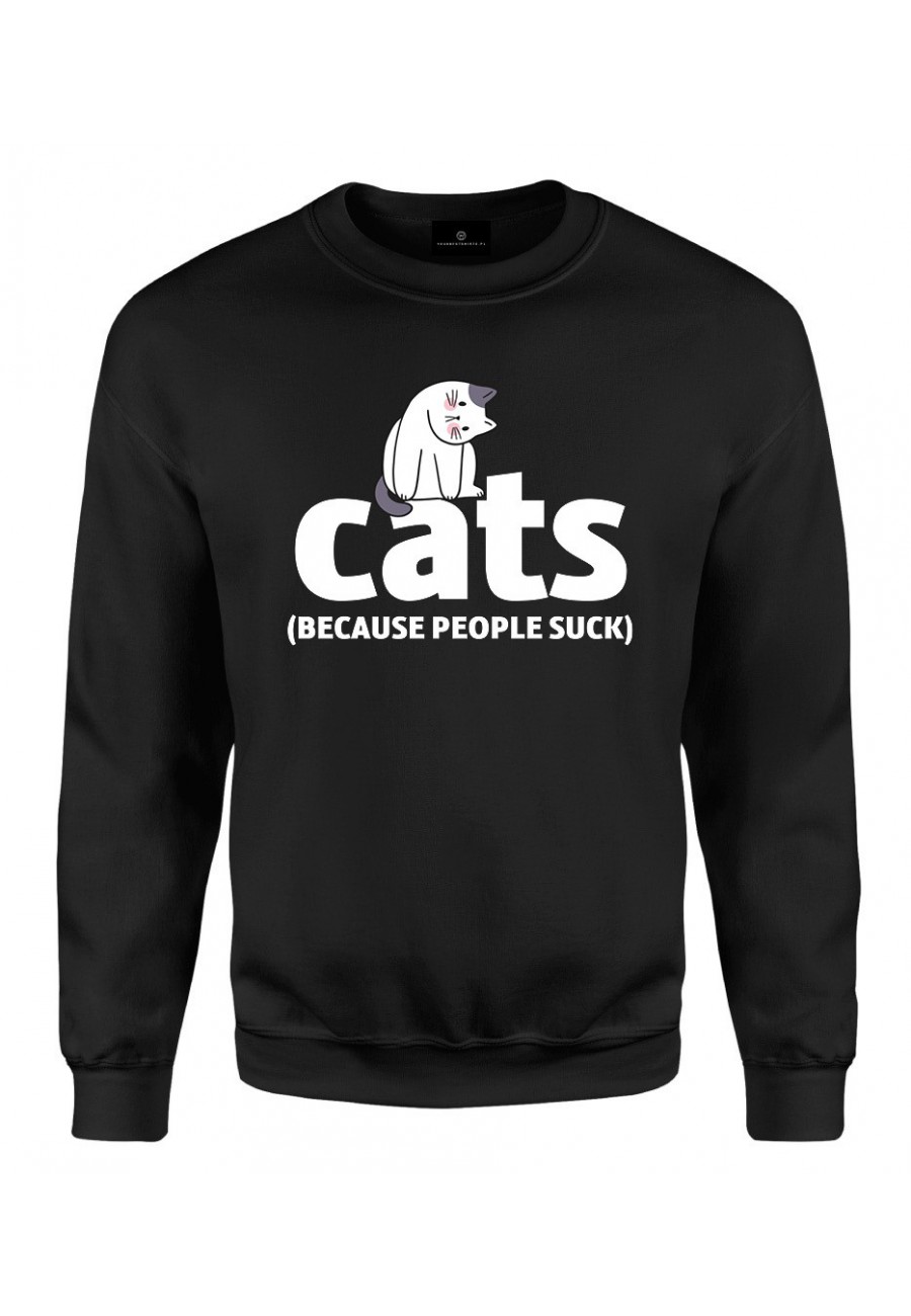Bluza klasyczna Cats because people s*ck