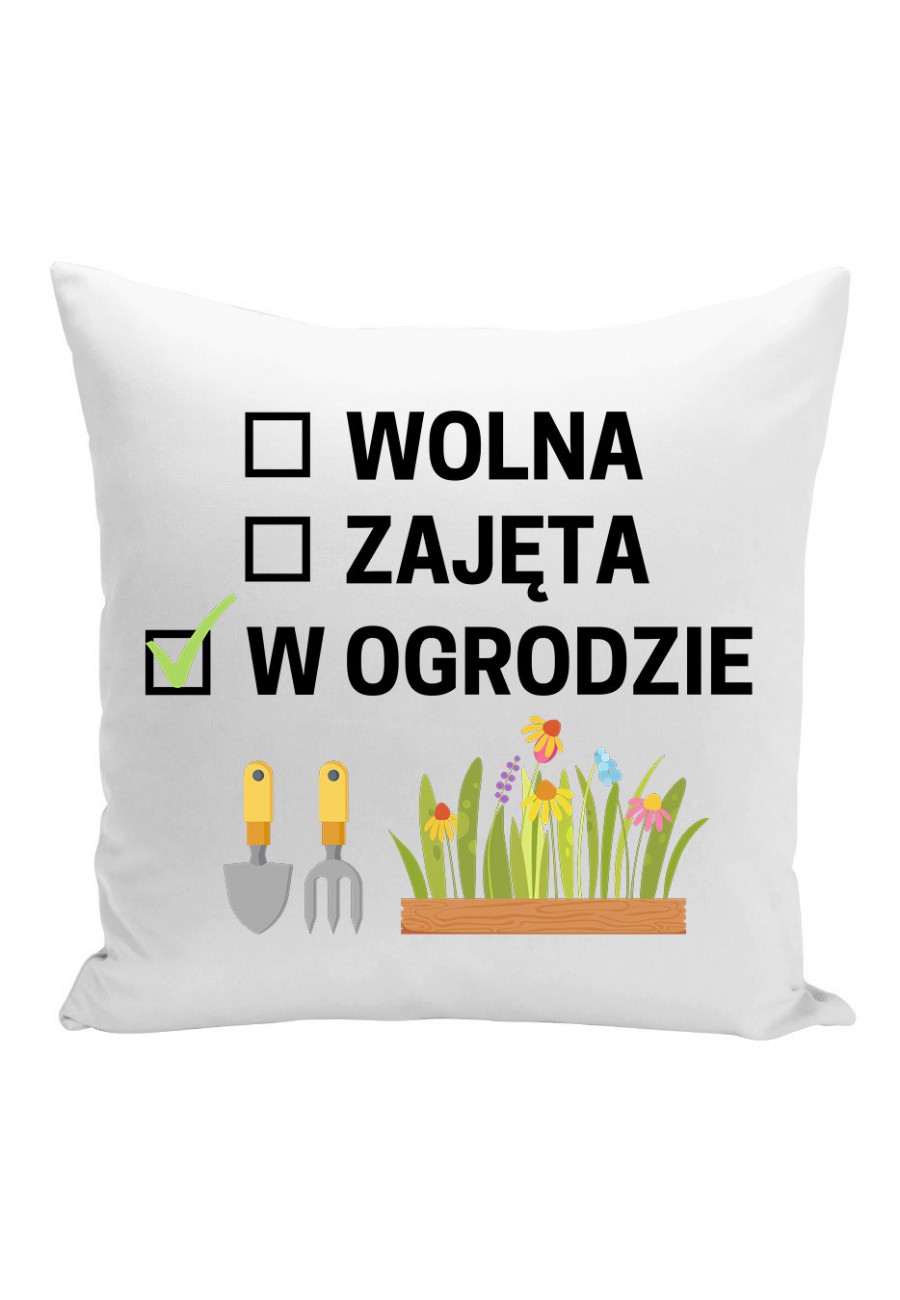 Poduszka Wolna, zajęta, w ogrodzie