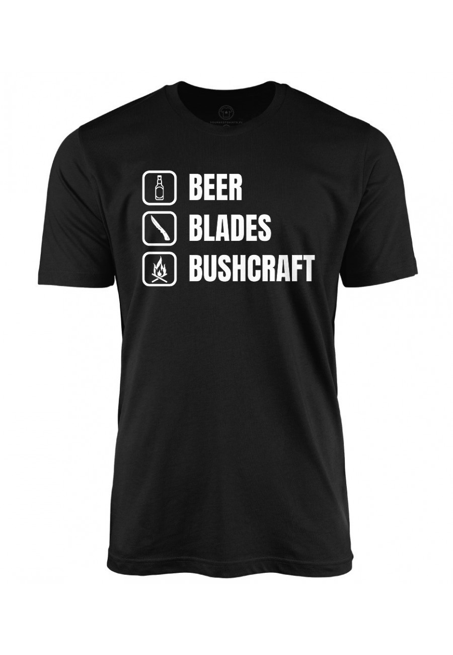Koszulka męska Beer blades and bushcraft