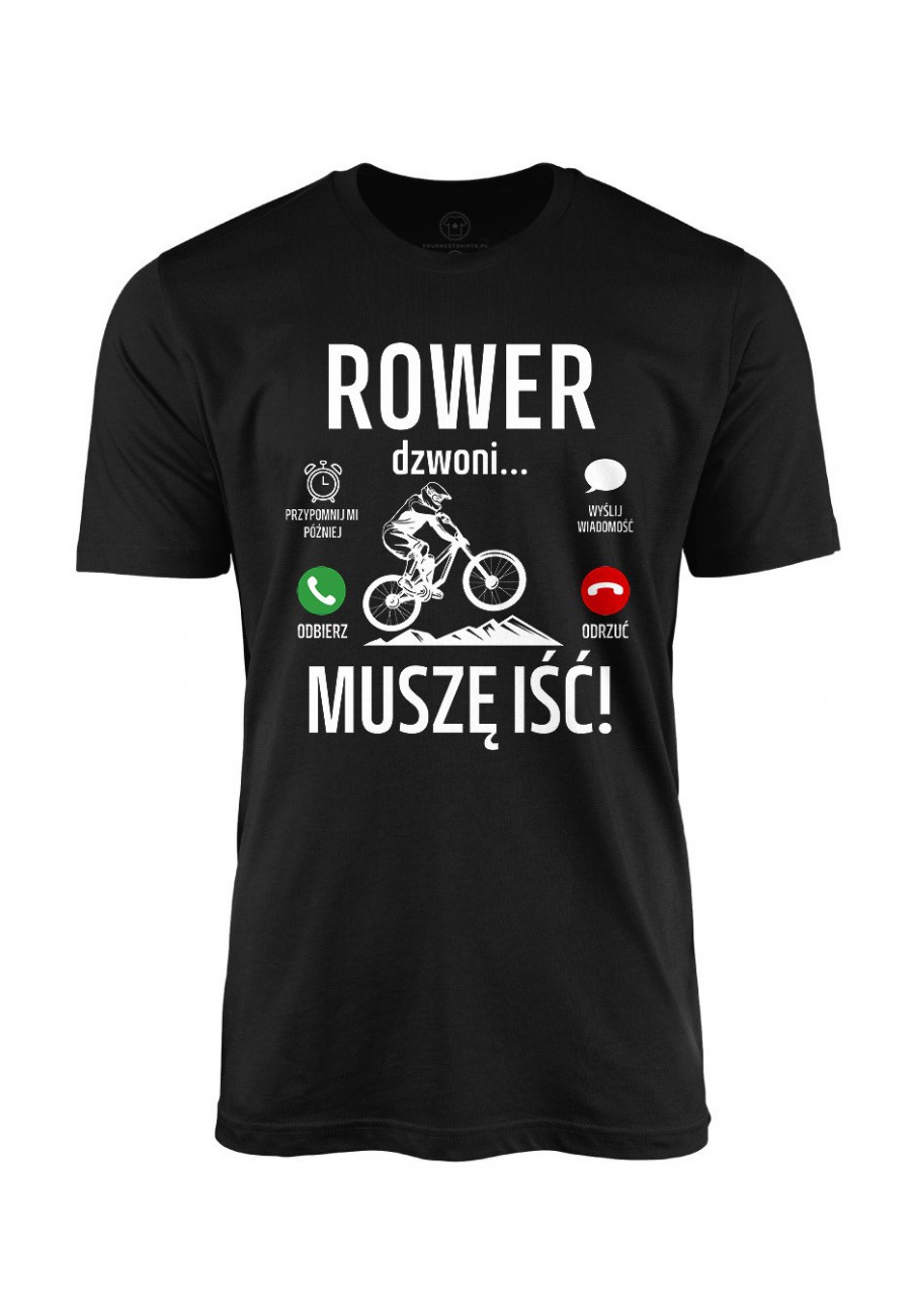 Koszulka męska Rower dzwoni muszę iść Downhill