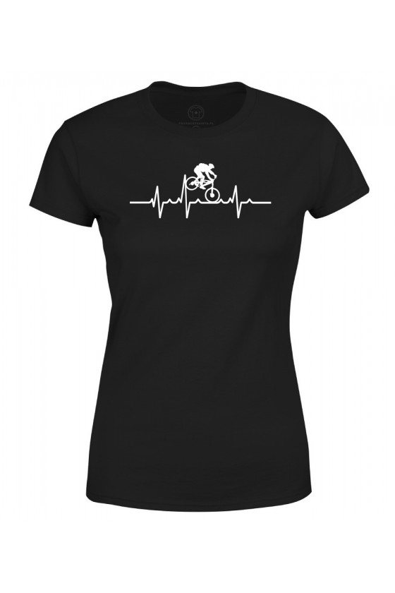 Koszulka damska Rower MTB Bicie serca