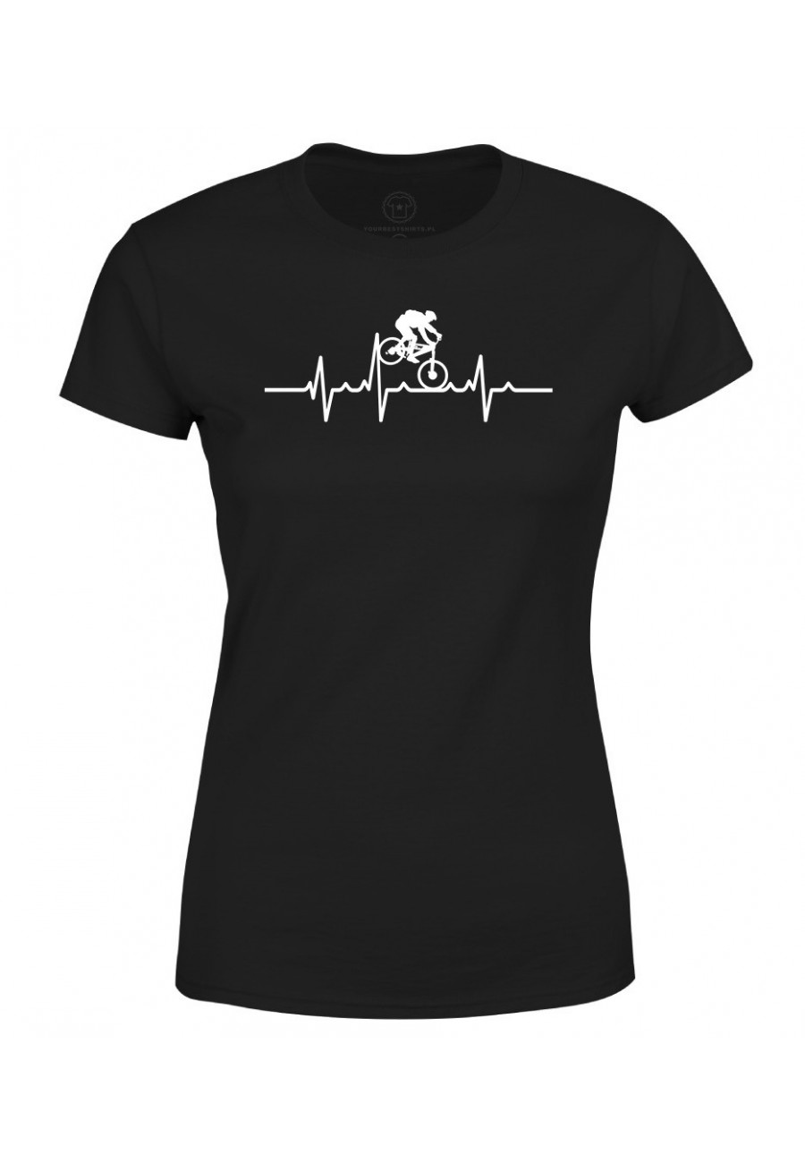 Koszulka damska Rower MTB Bicie serca