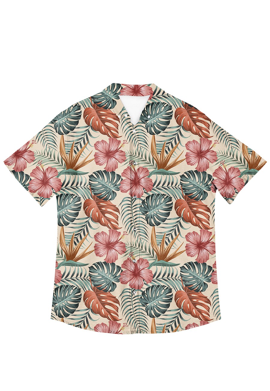 Koszula Hawajska Beżowa