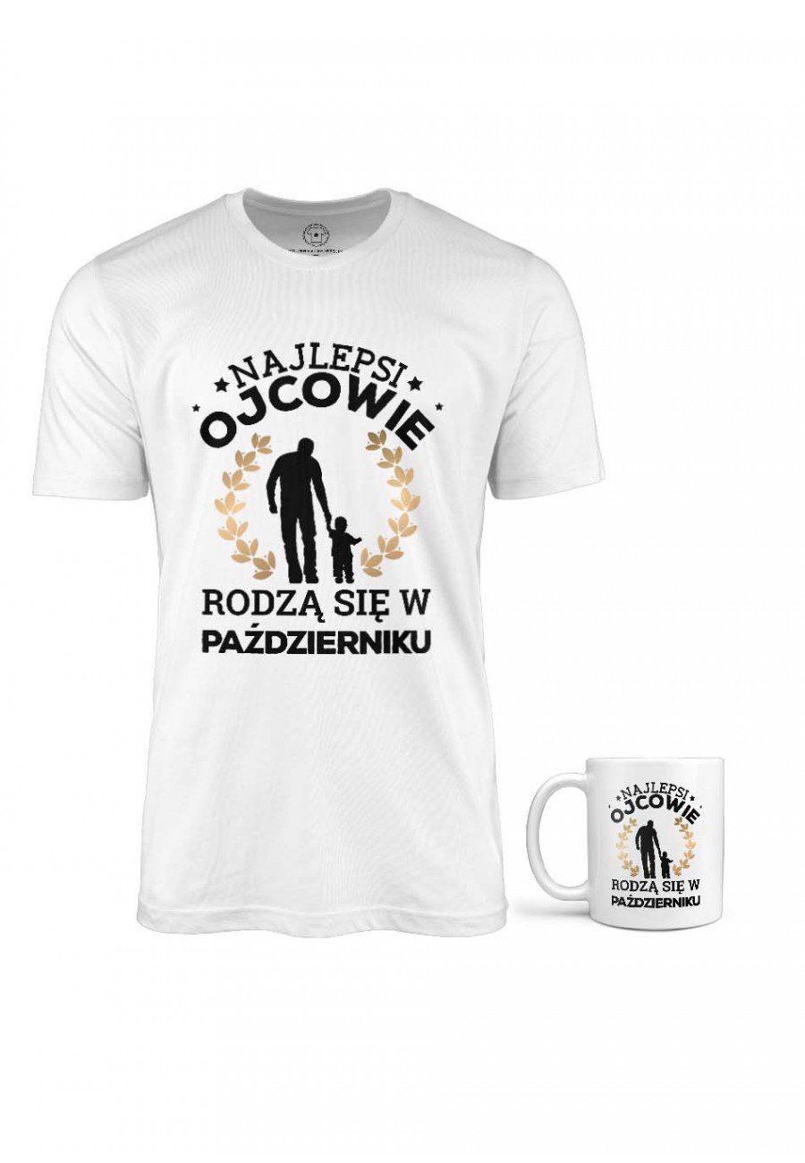 Koszulka + Kubek - Najlepsi Ojcowie Rodzą Się W Październiku