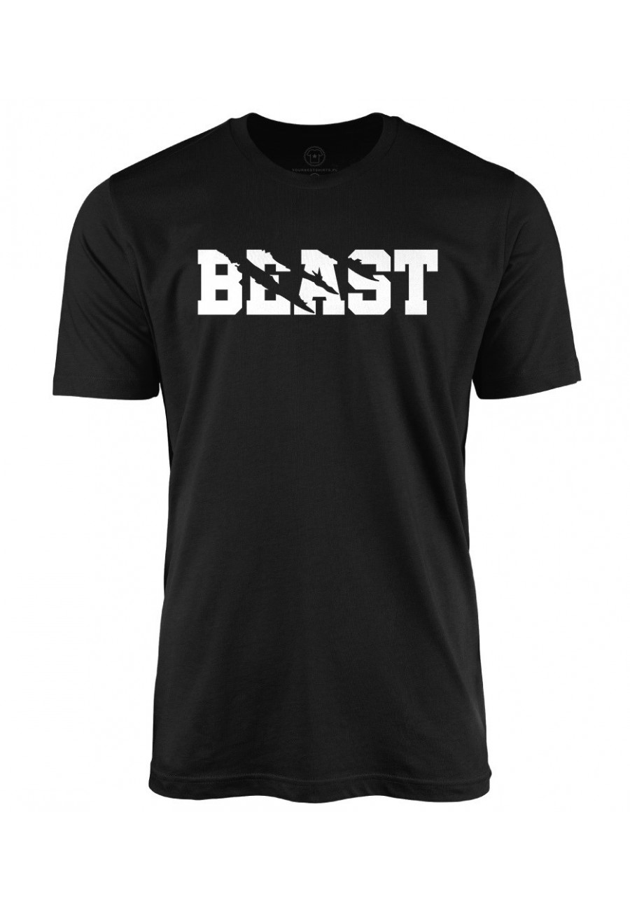 Koszulka męska Dla Par z napisem Beast