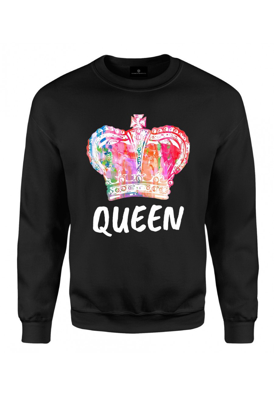 Bluza klasyczna Dla Par z napisem Queen 2