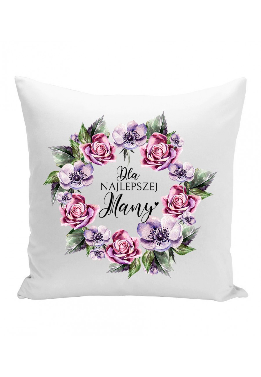 Poduszka Dla Najlepszej Mamy fioletowe kwiaty