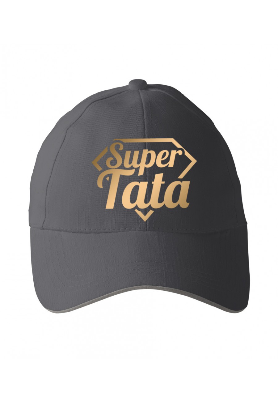 Czapka z daszkiem dla Taty Super Tata - złote