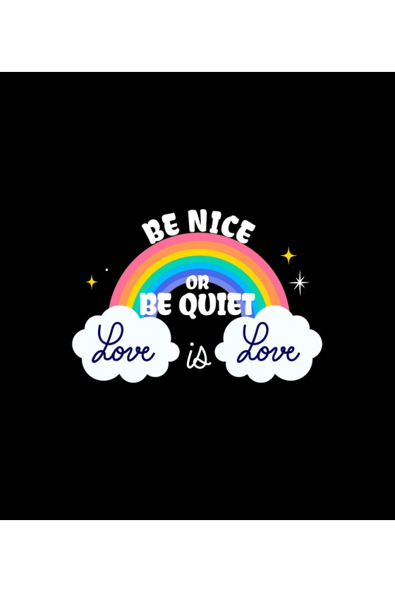 Plecak Be nice or be quiet rainbow