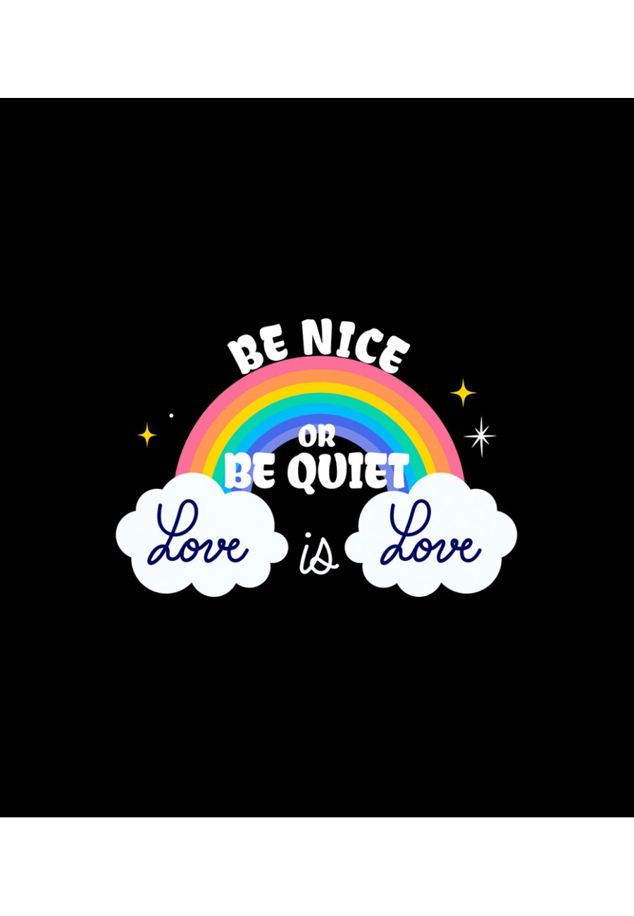 Plecak Be nice or be quiet rainbow