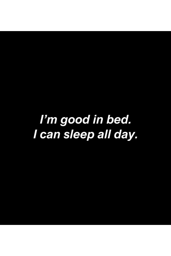 Plecak z napisem I'm good in bed