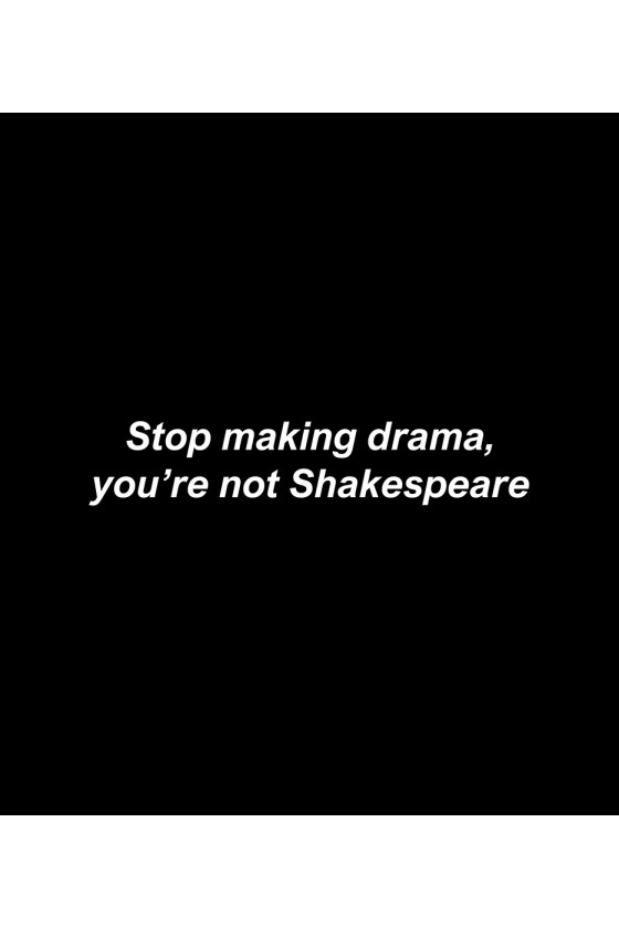 Plecak z napisem Stop making drama