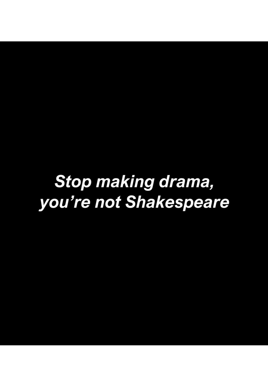 Plecak z napisem Stop making drama