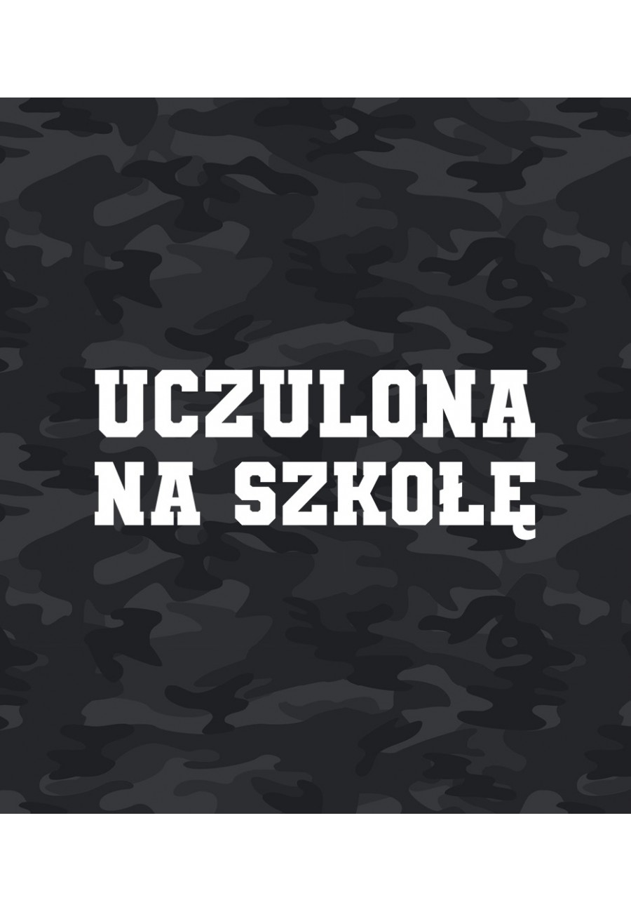 Plecak Moro z napisem Uczulona na szkołę