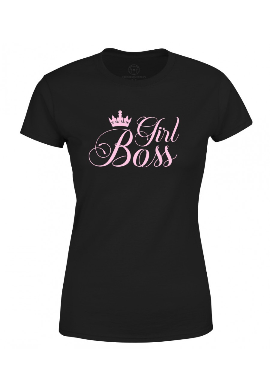 Koszulka damska Girl Boss pink