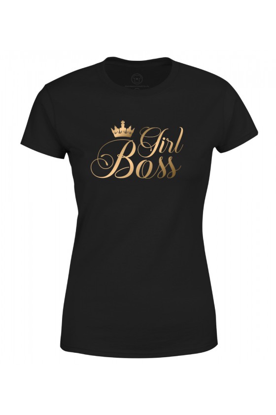 Koszulka damska Girl Boss gold