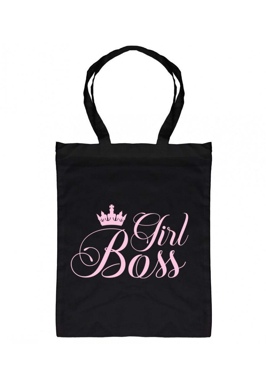 Torba Bawełniana Girl Boss pink