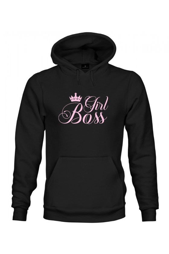 Bluza z kapturem Girl Boss pink