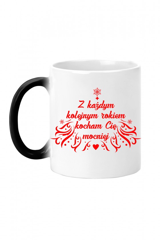 Kubek magiczny Kocham cię mocniej