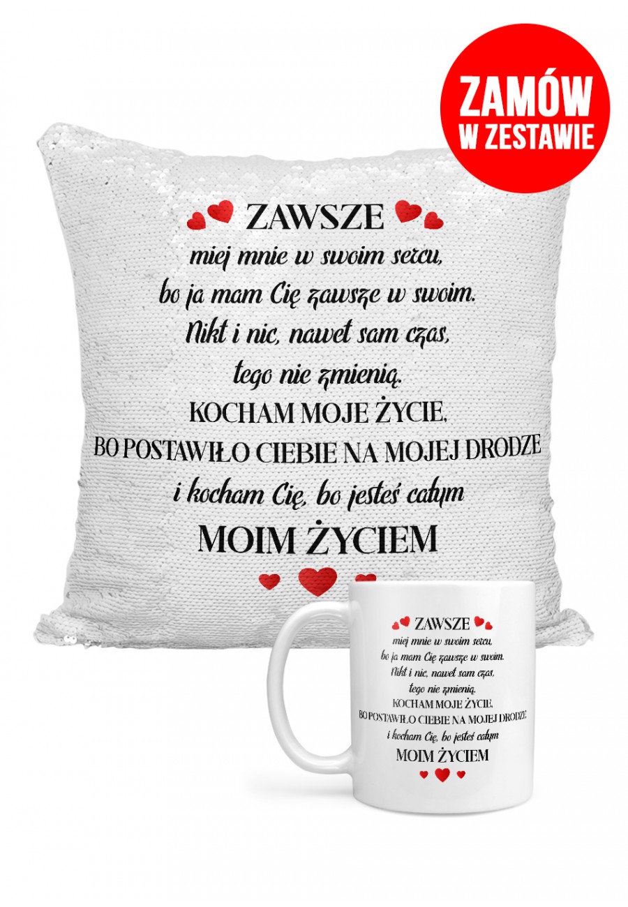 Zestaw - Kocham moje życie, bo postawiło ciebie na mojej drodze