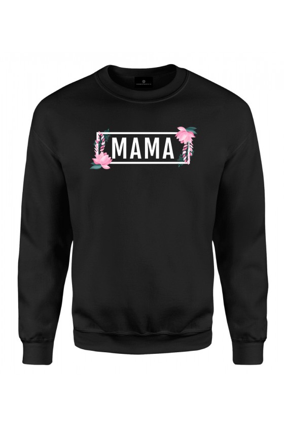 Bluza klasyczna MAMA - modny print kwiaty