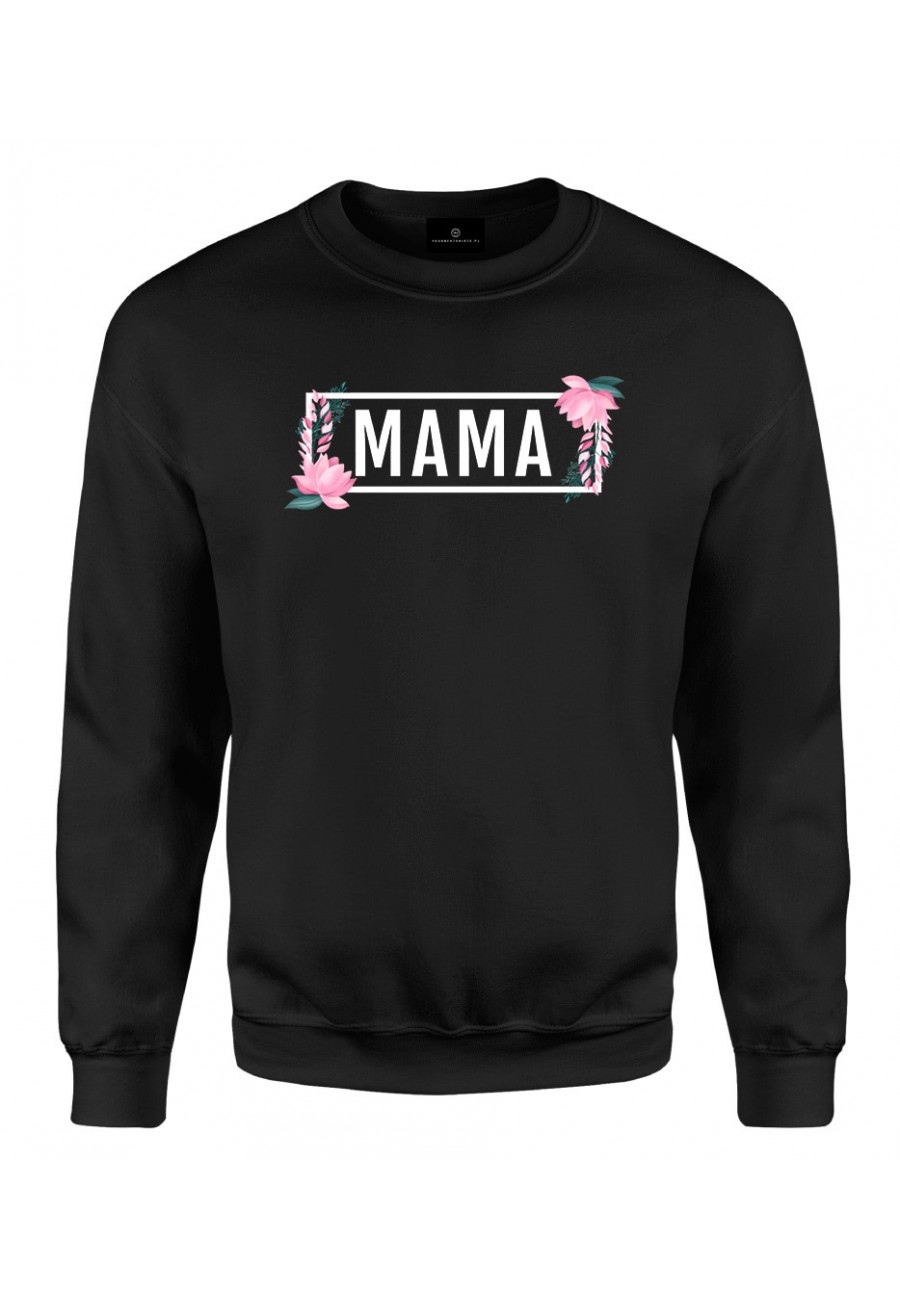 Bluza klasyczna MAMA - modny print kwiaty