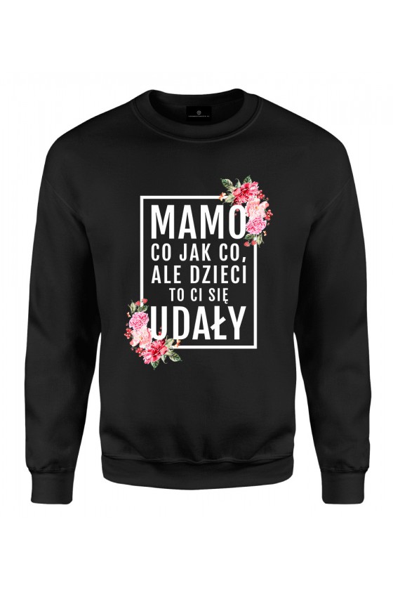 Bluza klasyczna Mamo, dzieci to ci się udały! - modny print różowe kwiaty
