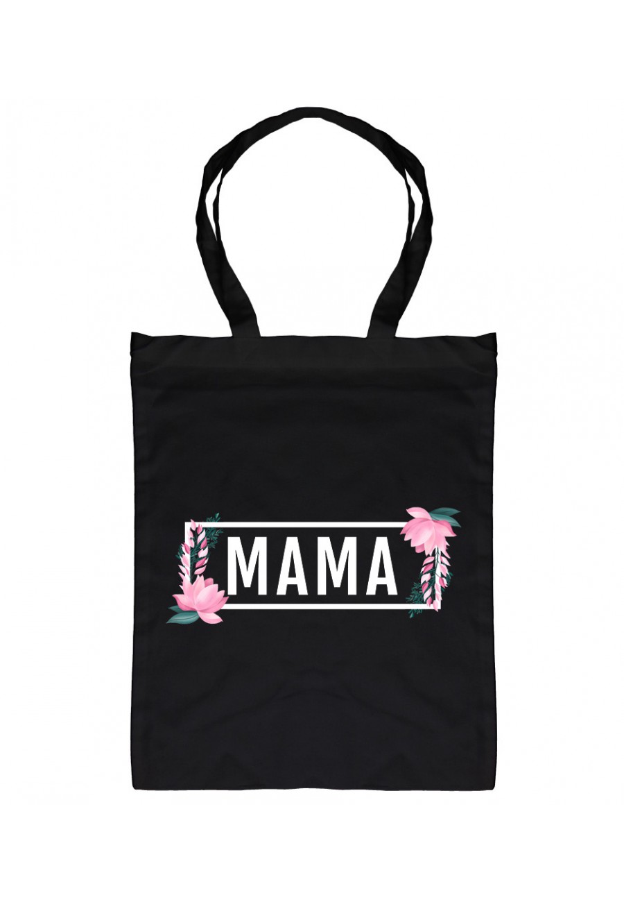 Torba Bawełniana MAMA - modny print kwiaty