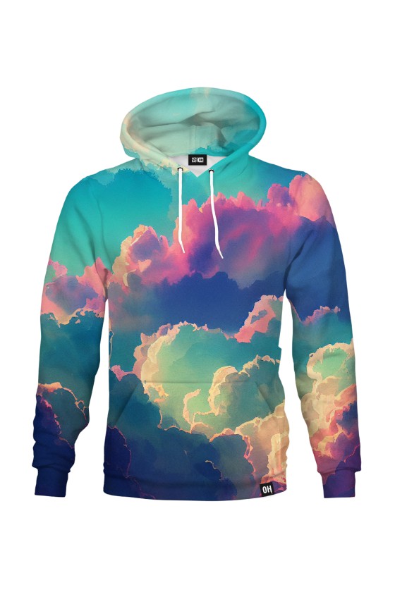 Bluza fullprint z kapturem Fluffy Colorful Clouds
