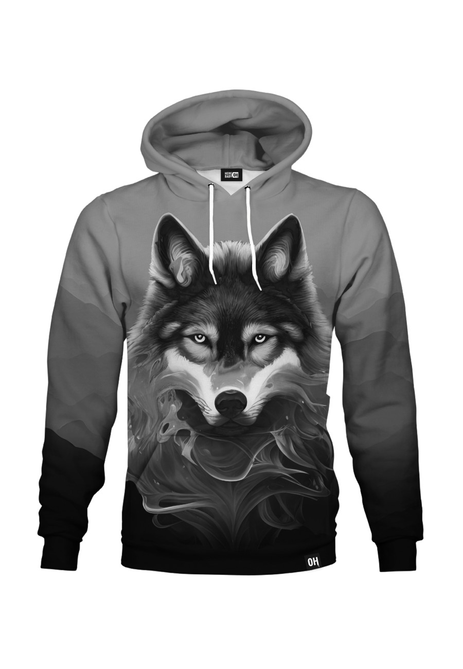 Bluza fullprint z kapturem Gray Spirit of Wolf