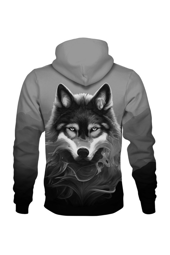 Bluza fullprint z kapturem Gray Spirit of Wolf