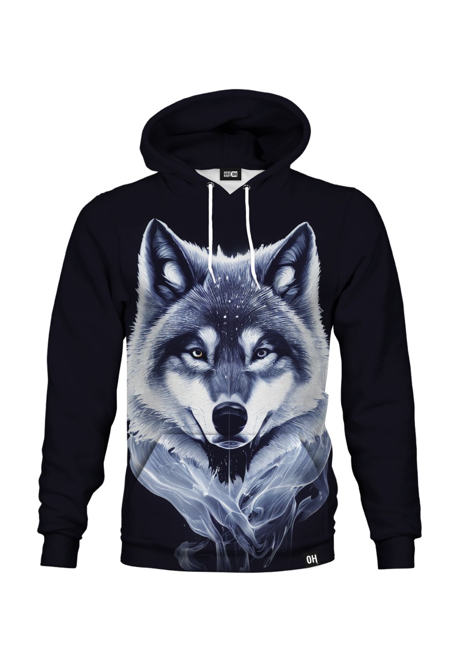 Bluza fullprint z kapturem Spiritual Wolf