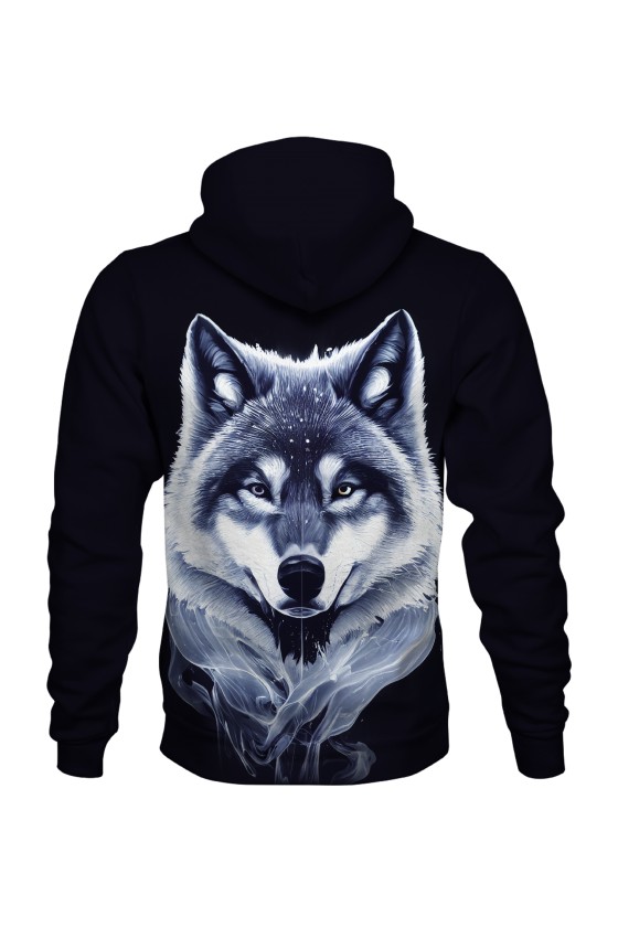 Bluza fullprint z kapturem Spiritual Wolf