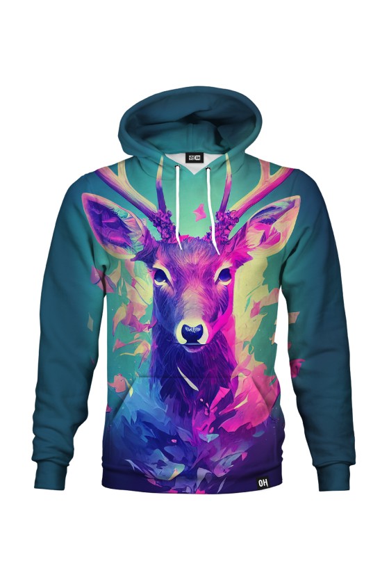Bluza fullprint z kapturem Crystalic Deer