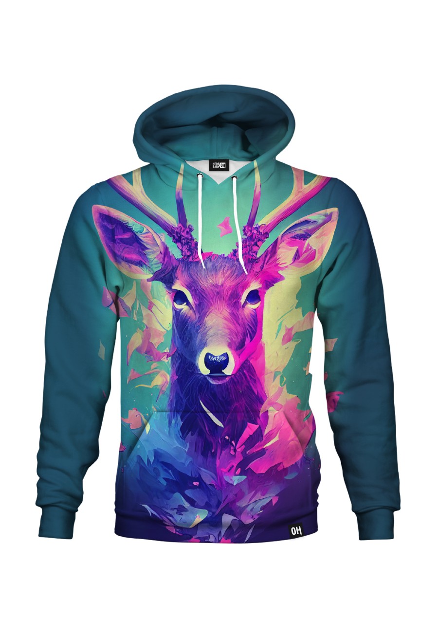 Bluza fullprint z kapturem Crystalic Deer