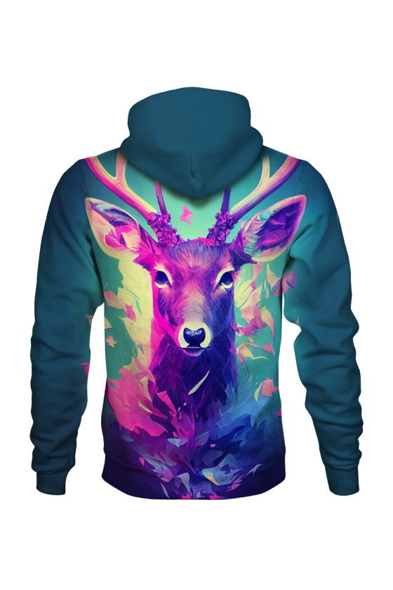 Bluza fullprint z kapturem Crystalic Deer