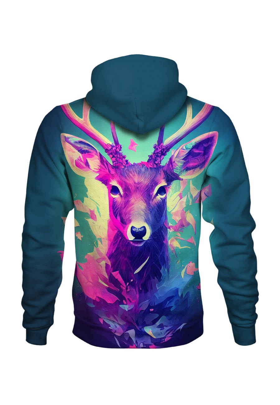 Bluza fullprint z kapturem Crystalic Deer