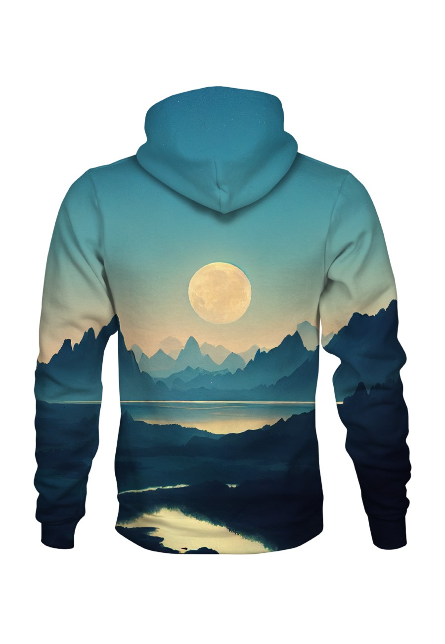 Bluza fullprint z kapturem Lake on Another Planet