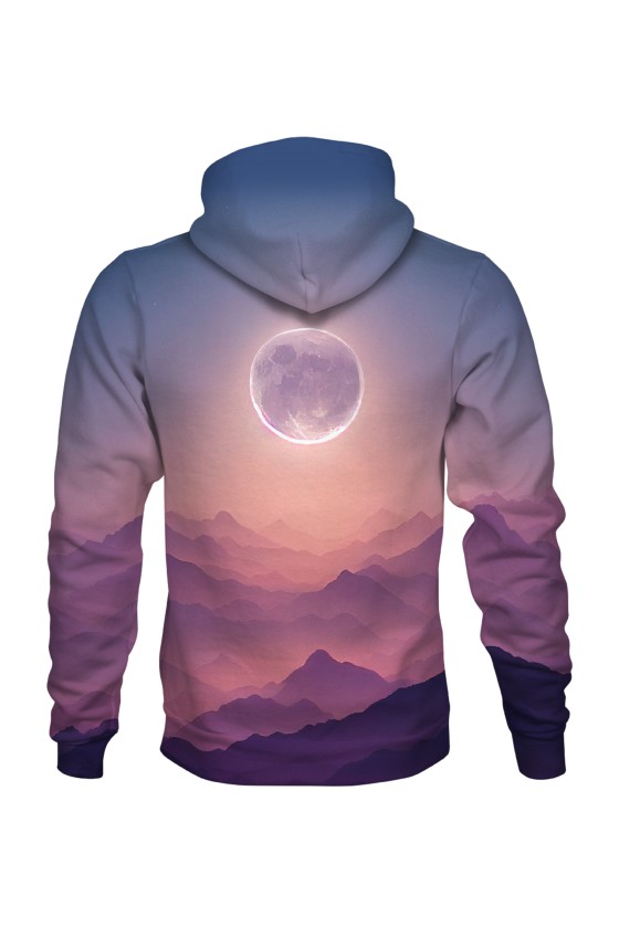 Bluza fullprint z kapturem Moon on Another Planet